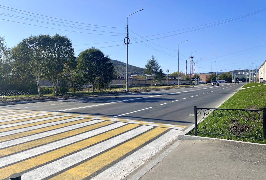 В Магадане завершен капитальный ремонт участка улицы Берзина